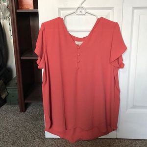 Loft Pink/Salmon Button Shirt